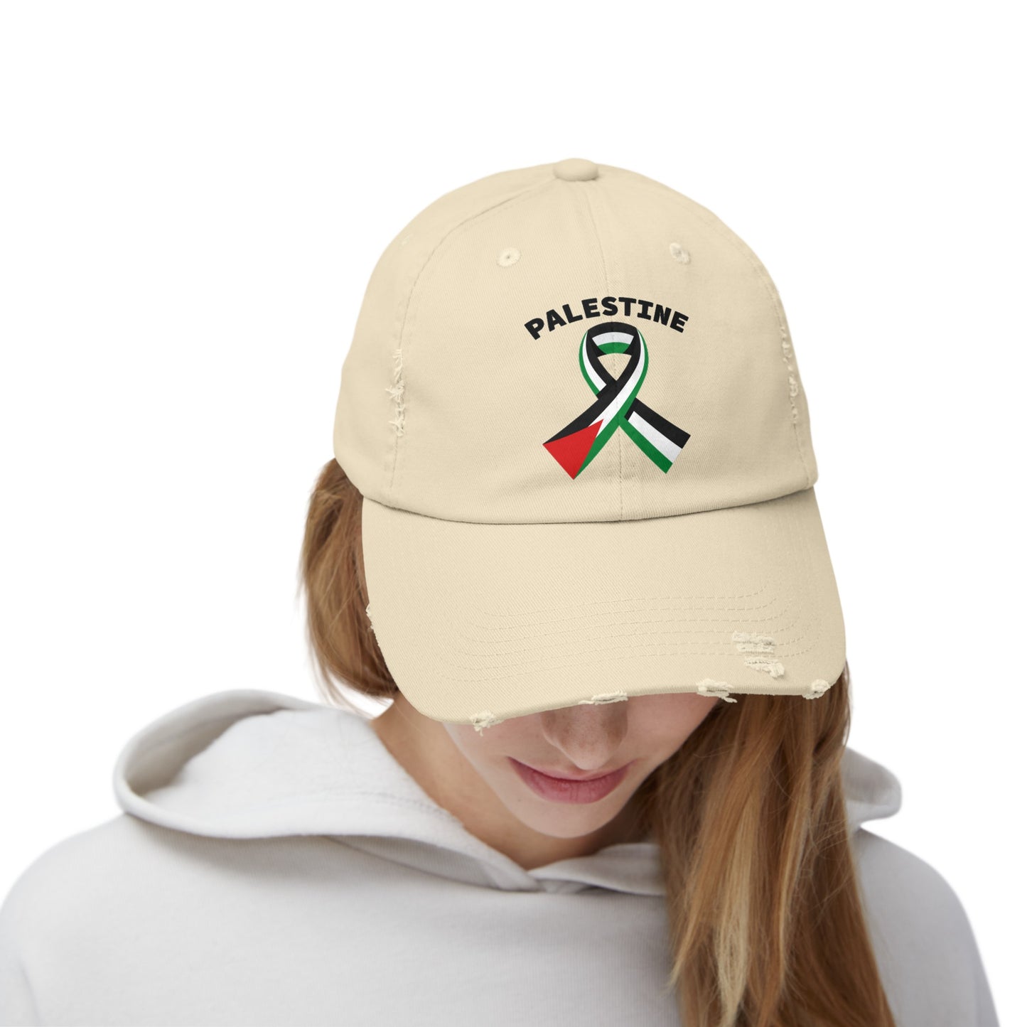 Save Palestine Unisex Distressed Cap