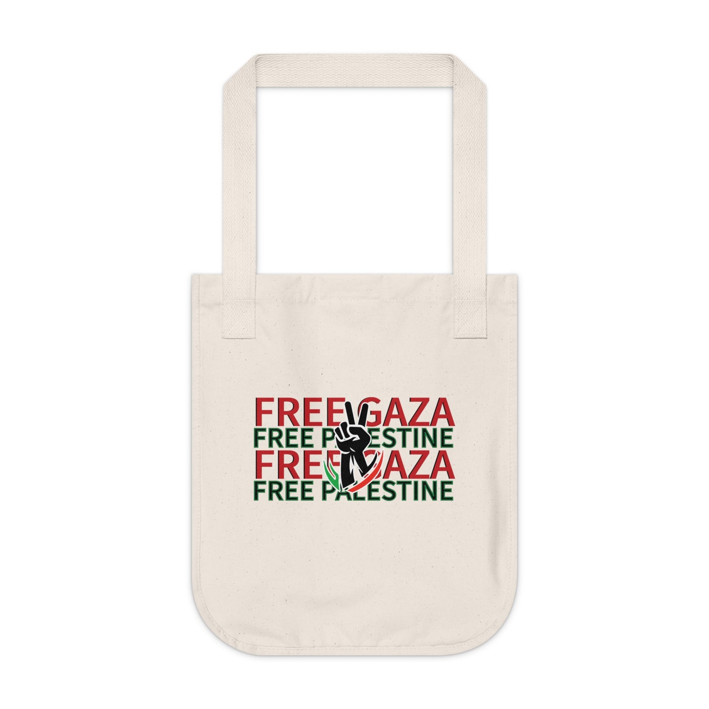 Pray for Gaza Organic Canvas Tote Bag