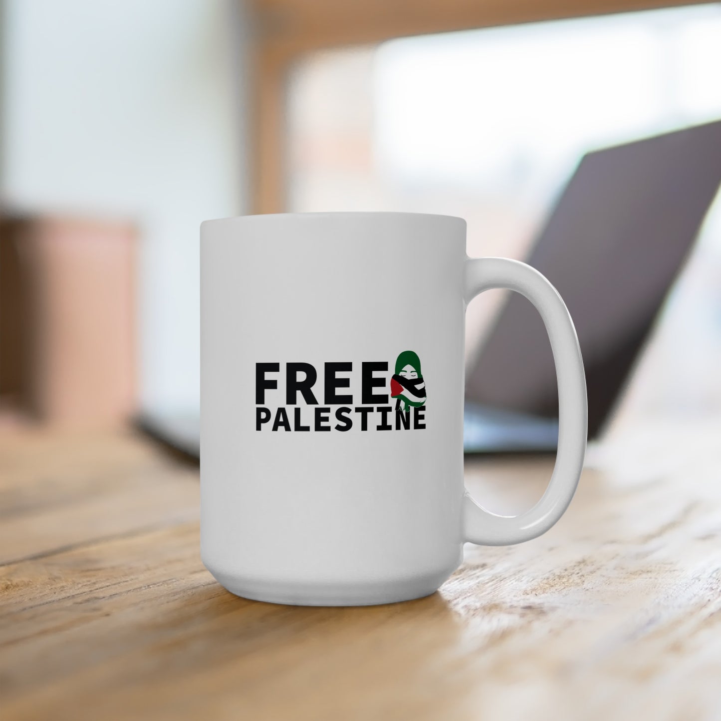 Free Palestine Ceramic Mug, (11oz, 15oz)