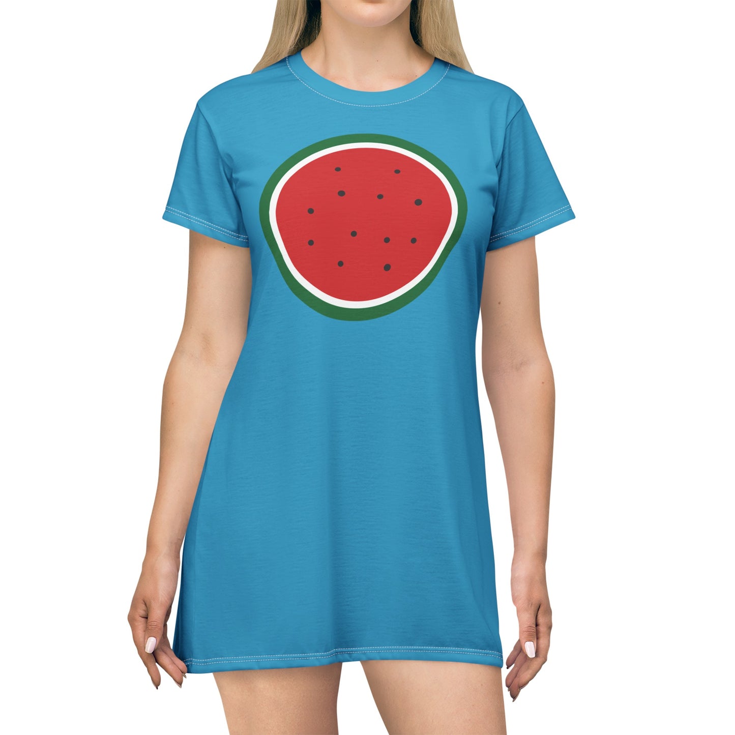 Watermelon Palestine T-Shirt Dress (AOP)