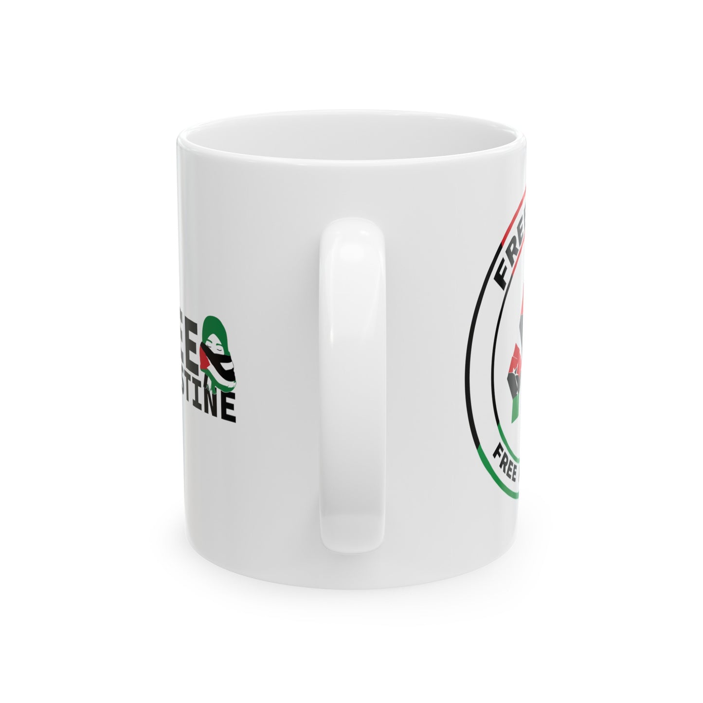 Free Palestine Ceramic Mug, (11oz, 15oz)