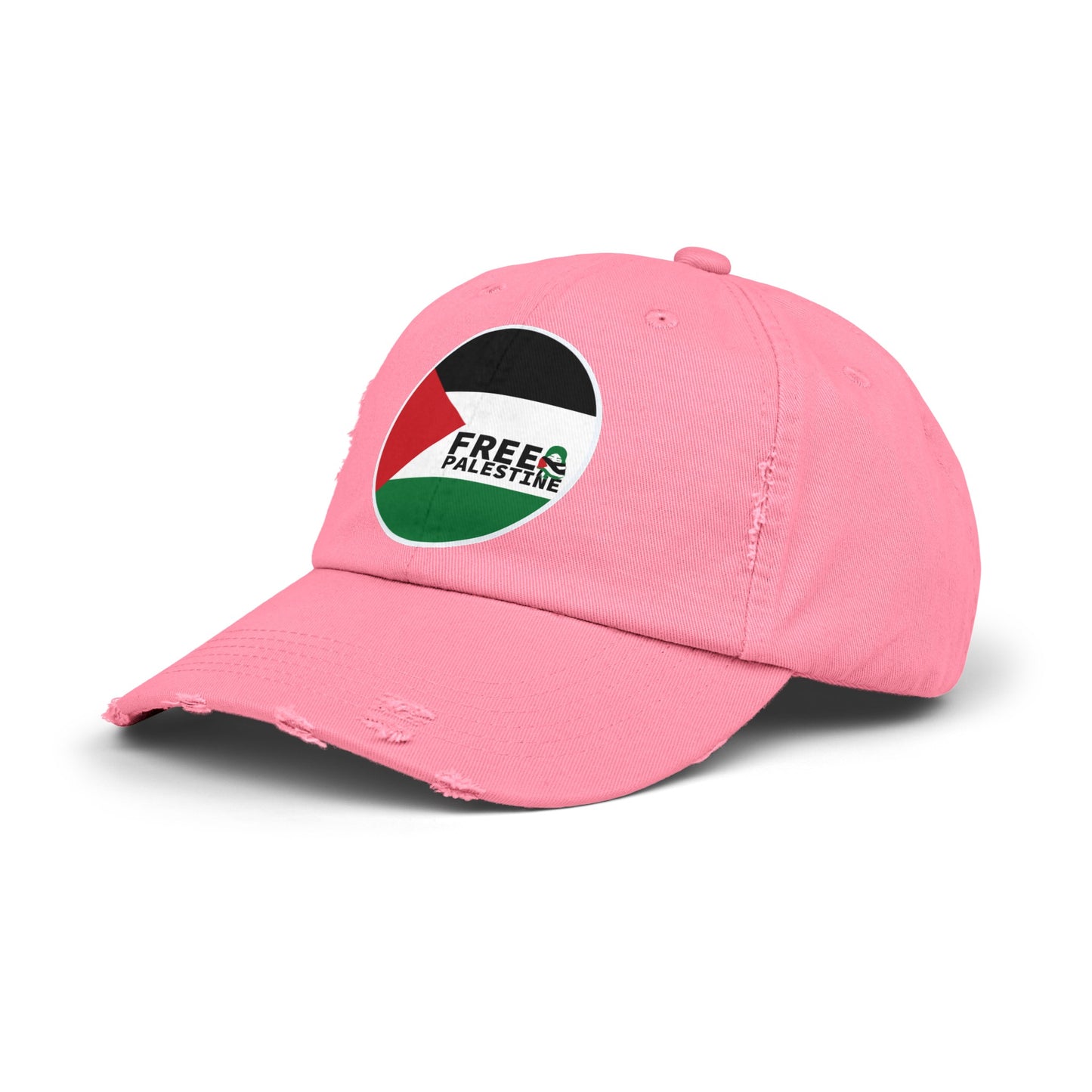 Free Palestine-Unisex Distressed Cap