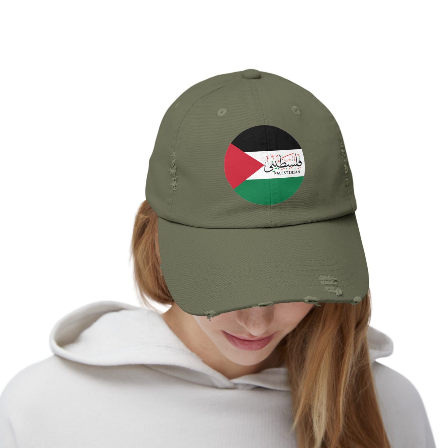 Palestinian Solidarity-Unisex Distressed Cap