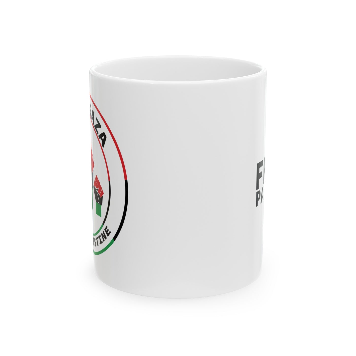 Free Palestine Ceramic Mug, (11oz, 15oz)