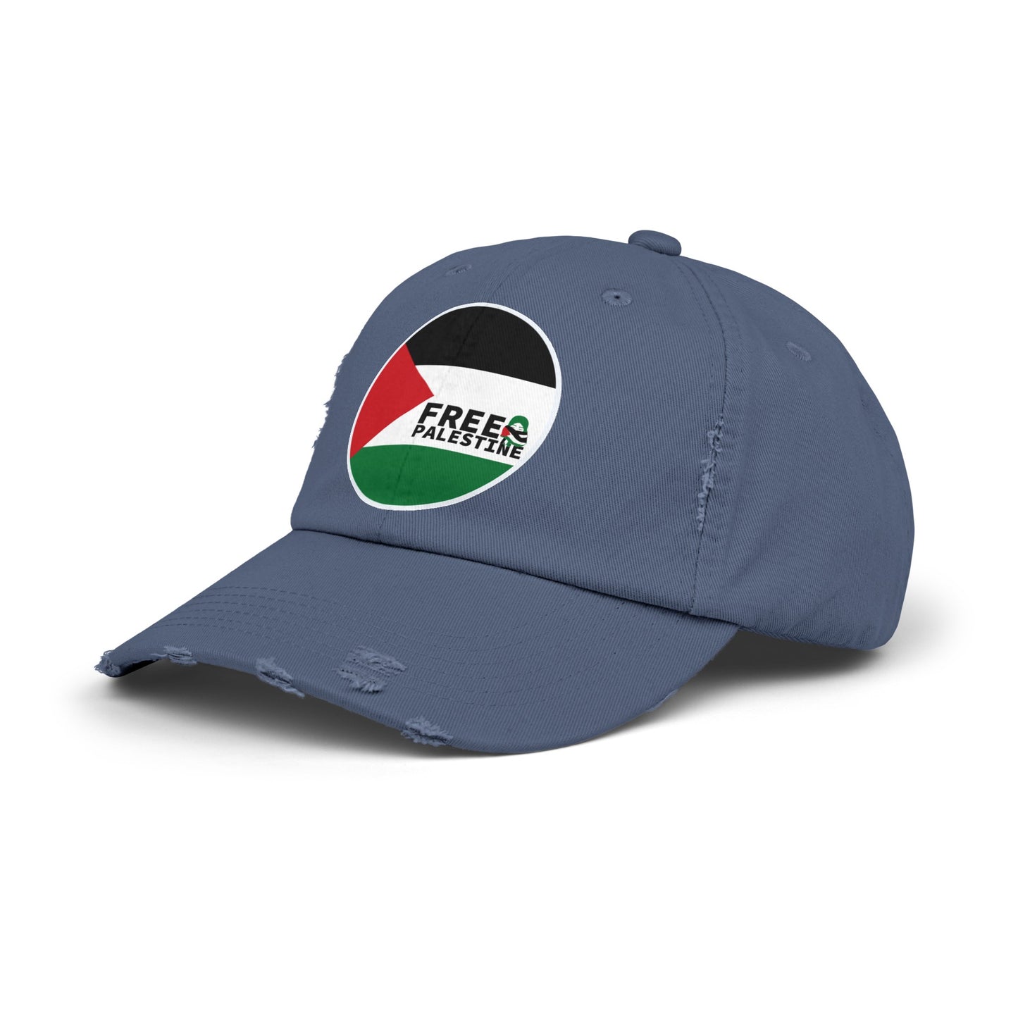 Free Palestine-Unisex Distressed Cap