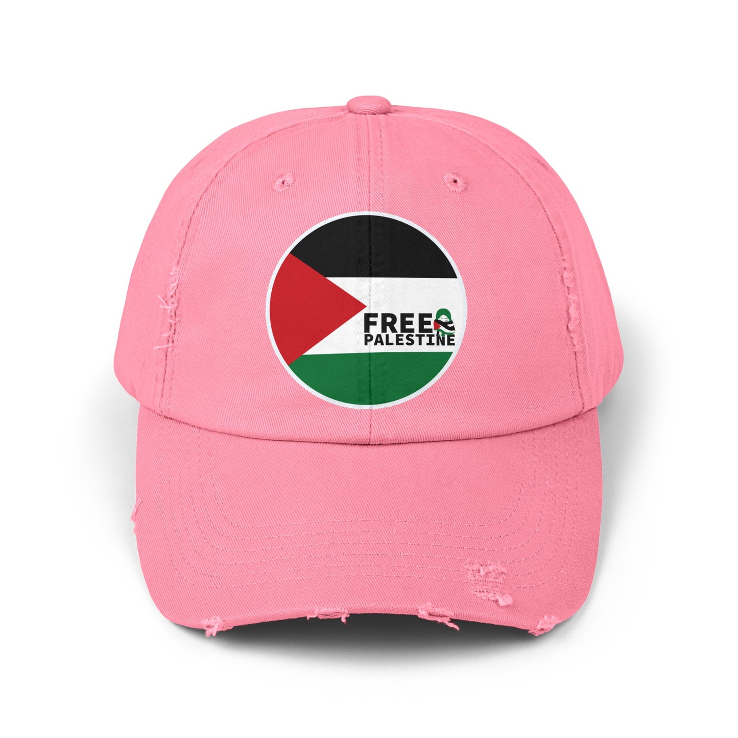 Free Palestine-Unisex Distressed Cap