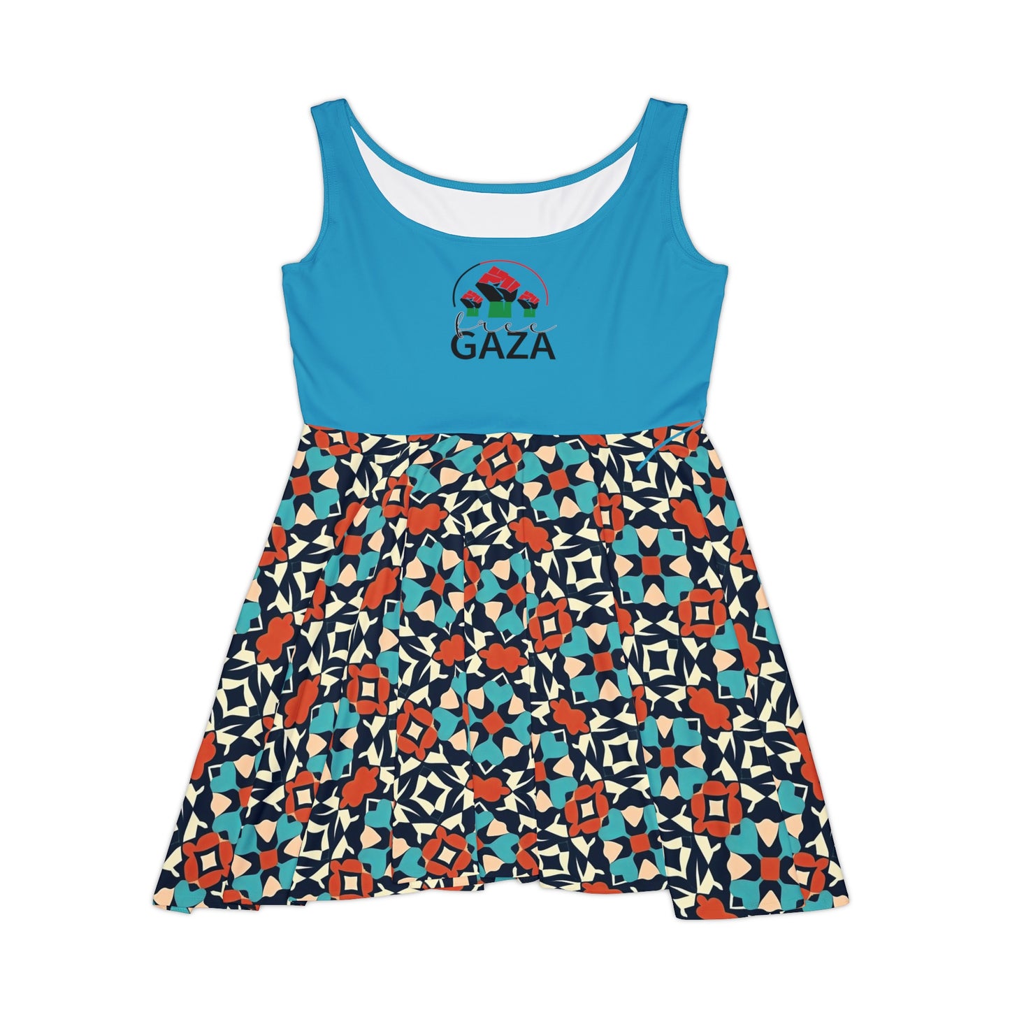 Tosca Mediterranean Pattern-Free Gaza-Women's Skater Dress (AOP)