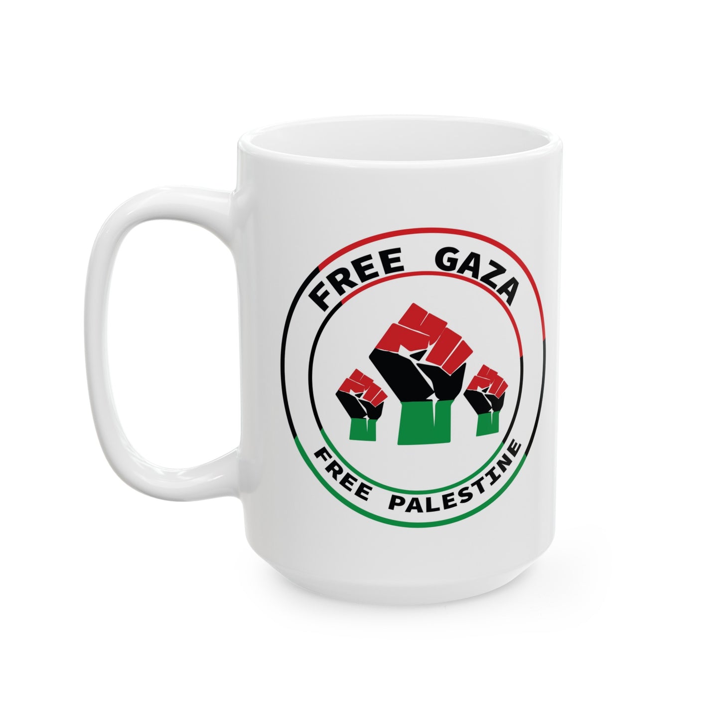 Free Palestine Ceramic Mug, (11oz, 15oz)