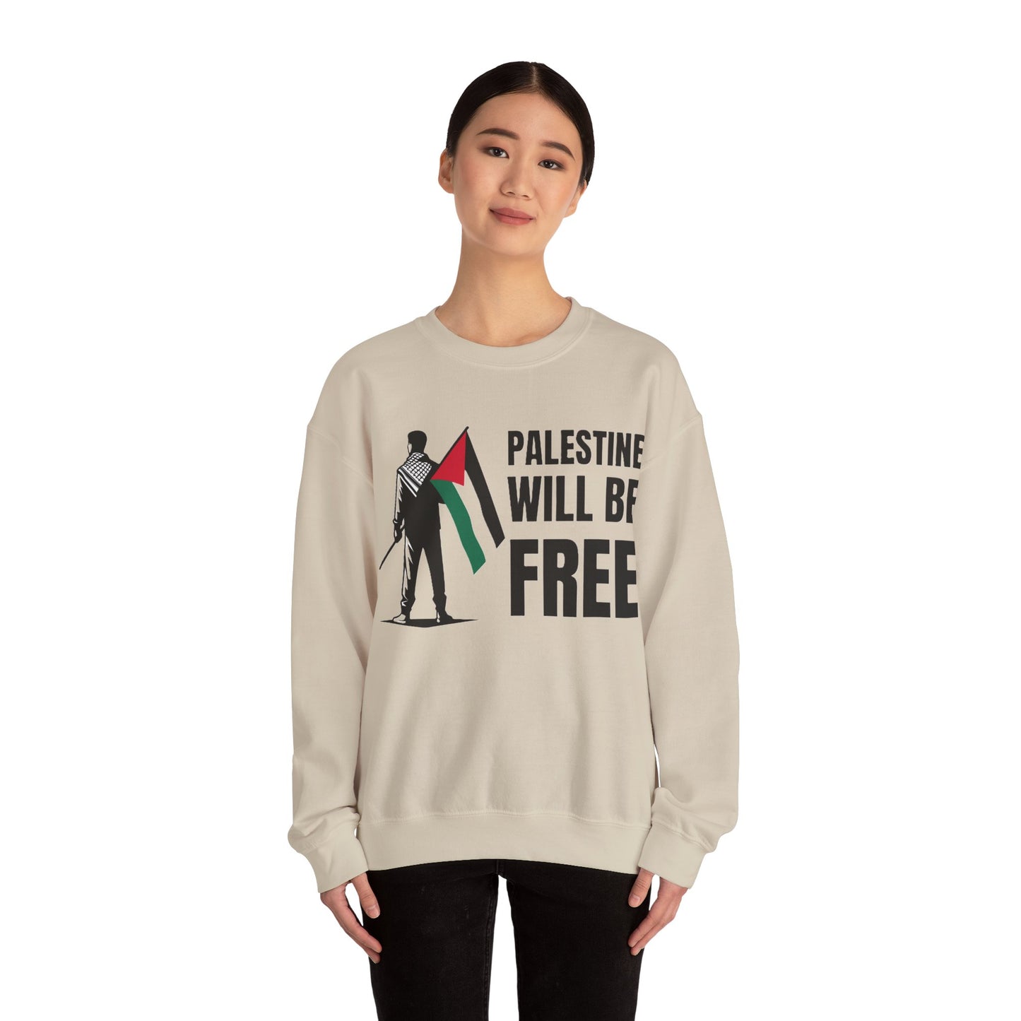 Palestinian Will be Free Unisex Crewneck Sweatshirt